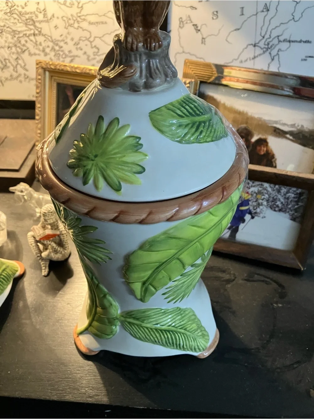 Vintage American Atelier Monkey Pattern Canisters